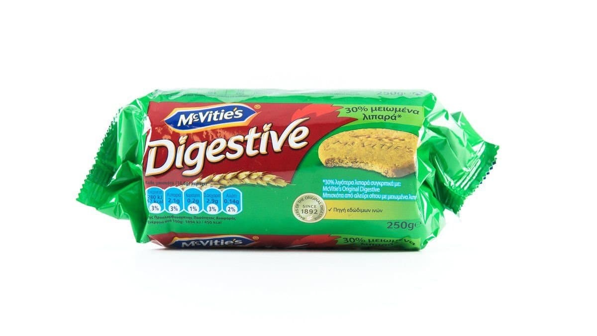 McVitie’s Digestive Μπισκότα Digestive 30% Λιγότερα Λιπαρά, 250 g
