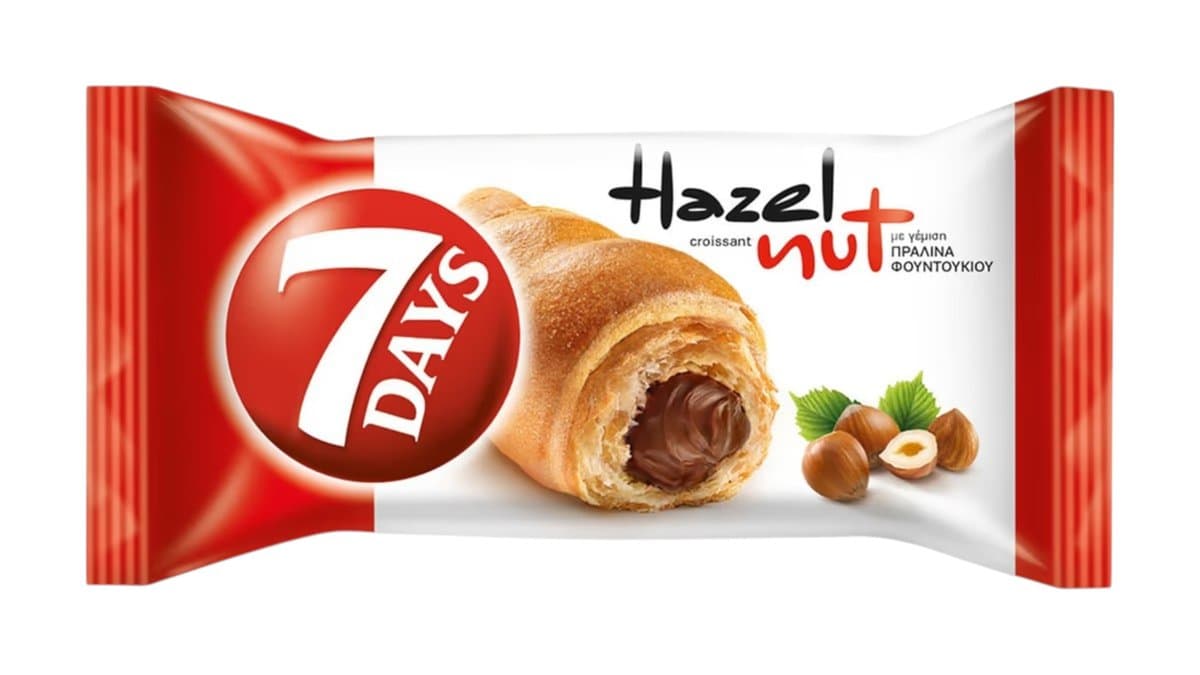 7DAYS Hazelnut Κρουασάν με γέμιση Φουντουκιού 70g