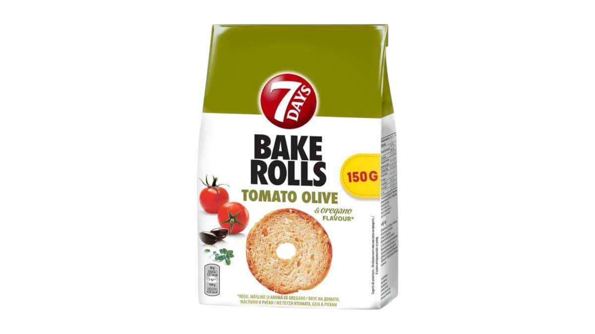 7DAYS Bake Rolls με γεύση Ντομάτα & Ελιά 150g