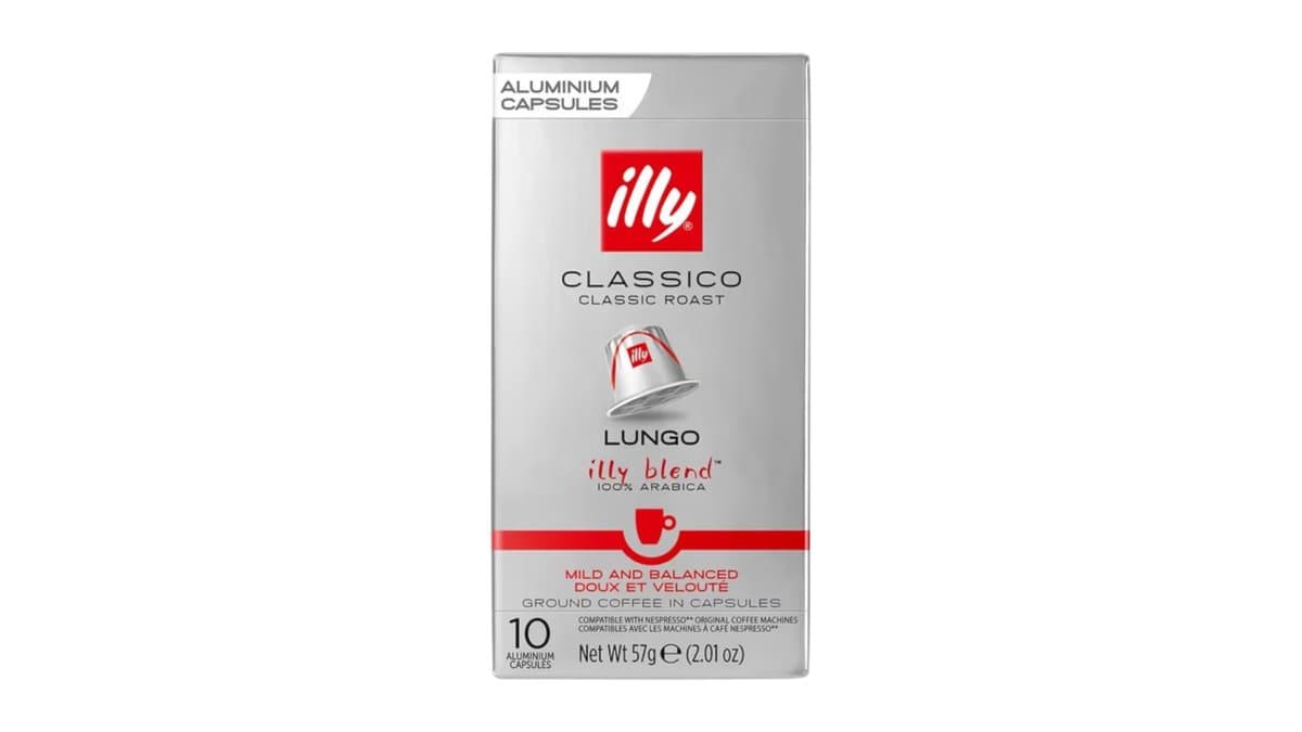 ILLY Καφές Espresso Classico Lungo 10 κάψουλες συμβατές με μηχανή Nespresso 57g