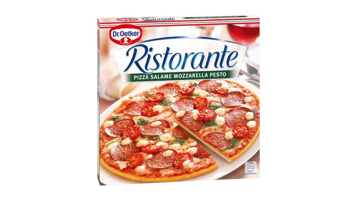 DR.OETKER RISTORANTE Πίτσα Κατεψυγμένη Σαλάμι Μοτσαρέλα Πέστ