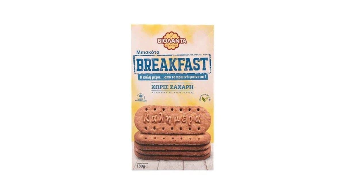 ΒΙΟΛΑΝΤΑ Μπισκότα Breakfast Χωρίς Προσθήκη Ζάχαρης 180g