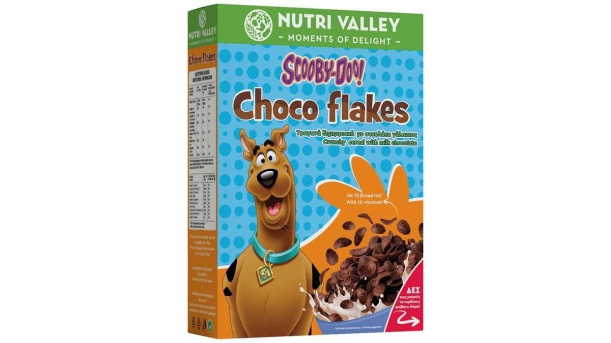 NUTRI VALLEY Δημητριακά Scooby Doo Choco Flakes 375g