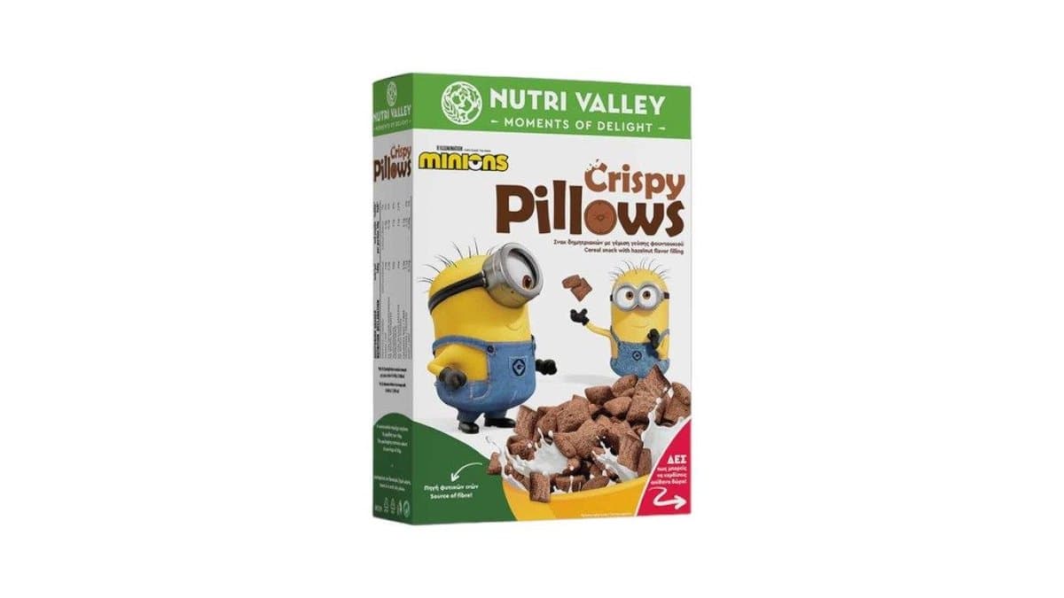 NUTRI VALLEY Δημητριακά Minions Crispy Pillows 375g