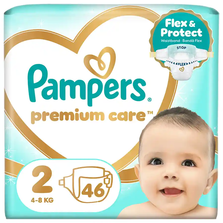 Pampers Premium Care Πάνες Νο2 (4-8kg.) Value Pack 46τεμ.