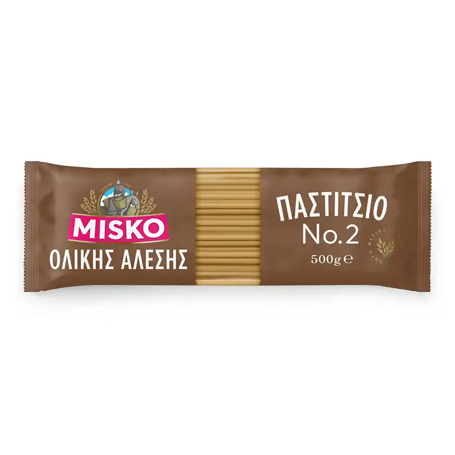 Misko Μακαρόνια Για Παστίτσιο Ολικής Άλεσης Νο2 500γρ.
