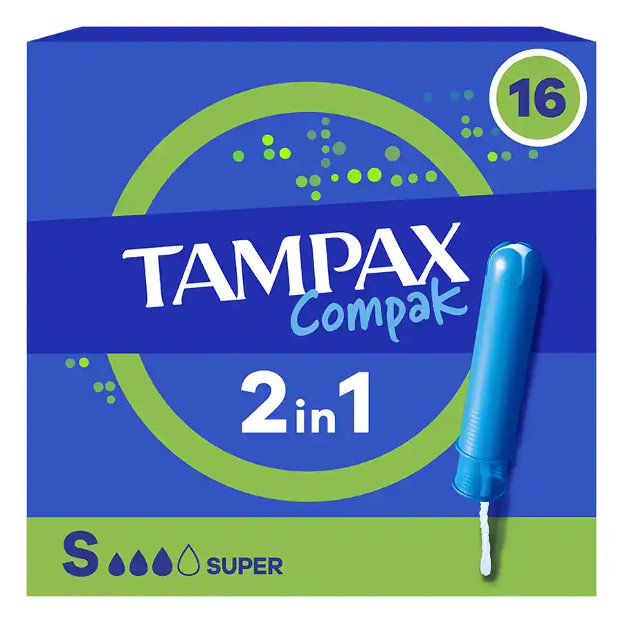Tampax Compak Ταμπόν Super 16τεμ.