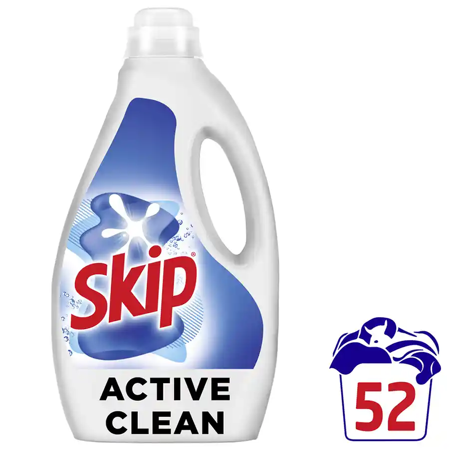 Skip Υγρό Απορρυπαντικό Πλυντηρίου Ρούχων Active Clean 52mez. 2,6lt.