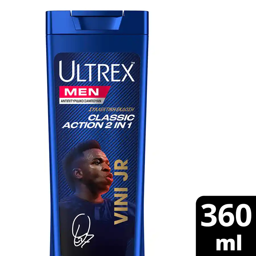 Ultrex Men Σαμπουάν Classic Action 2σε1 Για Όλους Τους Τύπους Μαλλιών 360ml.