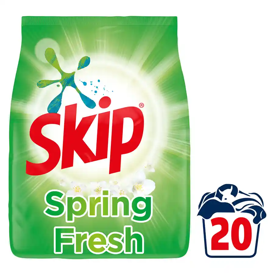Skip Eco Απορρυπαντικό Πλυντηρίου Ρούχων Σκόνη Spring Fresh 20mez. 1,3kg.