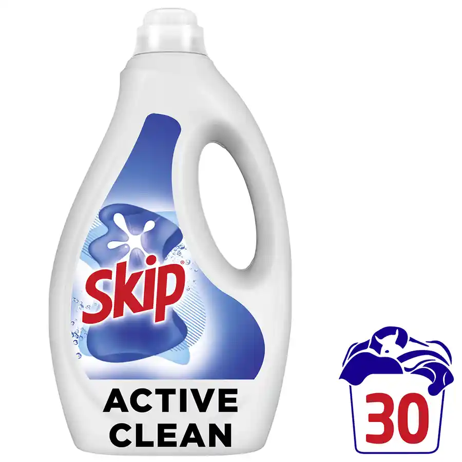 Skip Υγρό Απορρυπαντικό Πλυντηρίου Ρούχων Active Clean 30mez. 1,5lt.