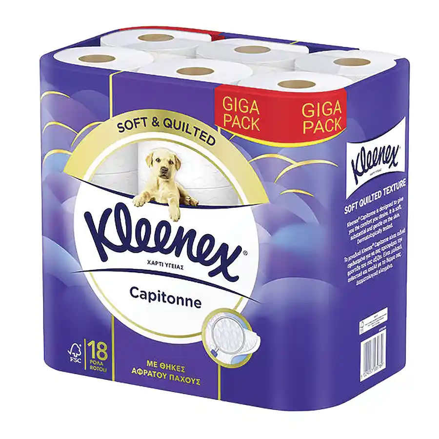 Kleenex Capitonne Χαρτί Υγείας 155Φύλλων 18τεμ. 1337γρ.