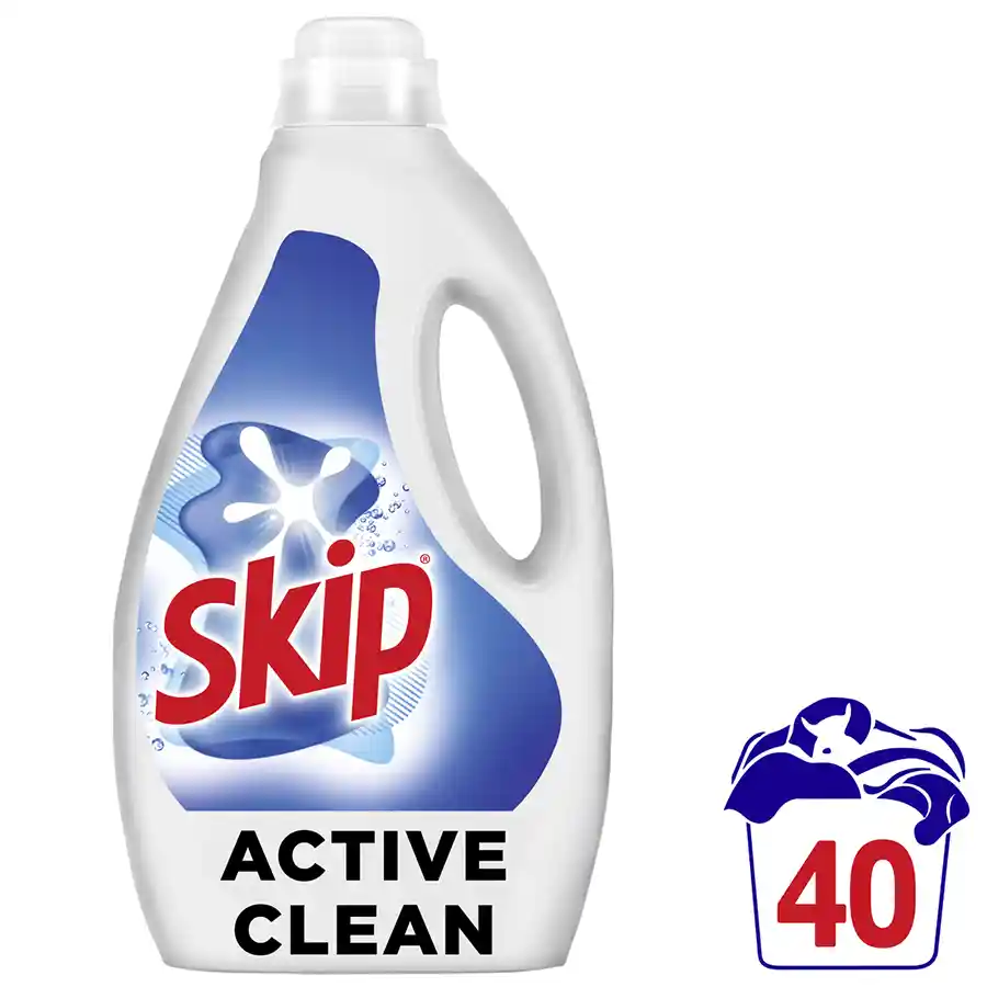 Skip Υγρό Απορρυπαντικό Πλυντηρίου Ρούχων Active Clean 40mez. 2lt.