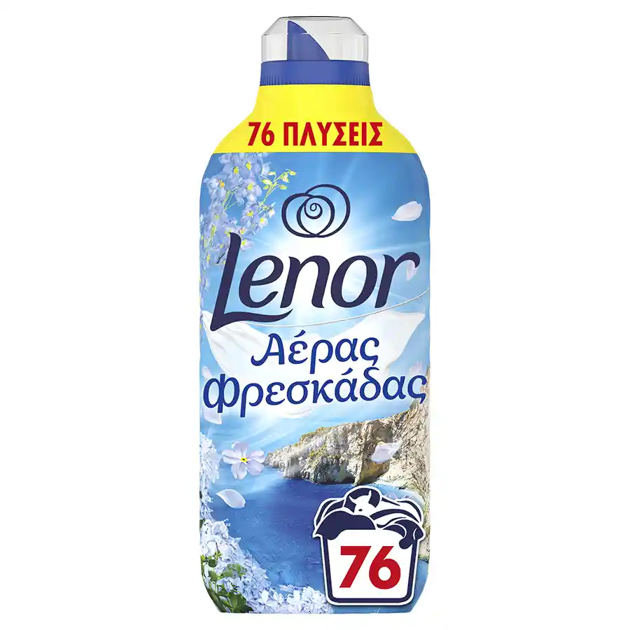 Lenor Fresh Air Συμπυκνωμένο Μαλακτικό Ρούχων Θαλλασινό Αεράκι 76mez. 1,064lt.