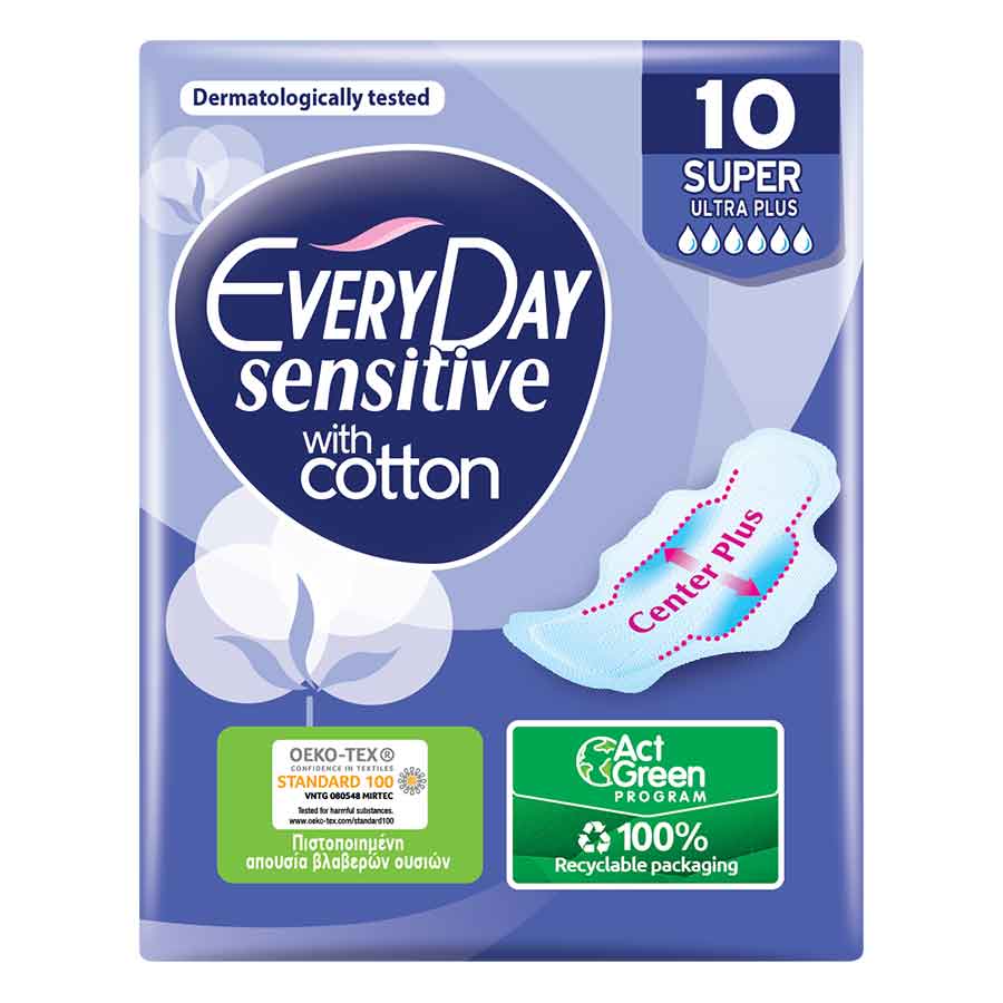 Every Day Sensitive Σερβιέτες Ultra Plus Super 10τεμ.