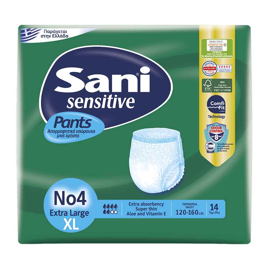 Sani Sensitive Εσώρουχα Ακράτειας Extra Large No4 14τεμ.