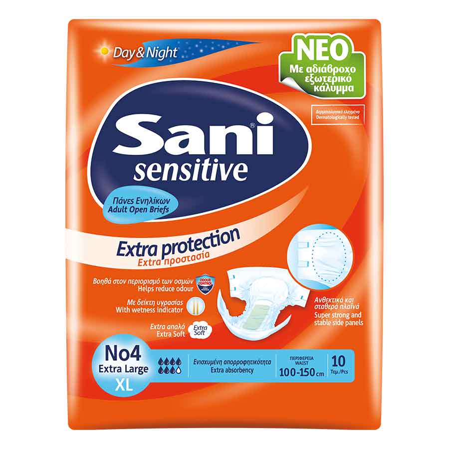 Sani Sensitive Πάνες Ακράτειας Extra Large No4 10τεμ.
