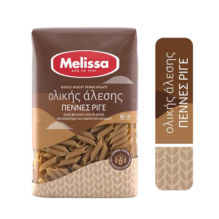Melissa Πέννες Ριγέ Ολικής Άλεσης 500γρ.
