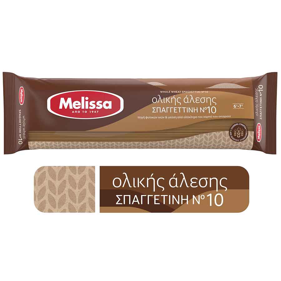 Melissa Σπαγγετίνη No10 Ολικής Άλεσης 500γρ.