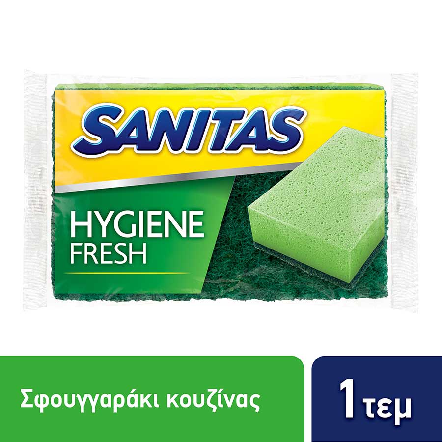 Sanitas Hygiene Fresh Σφουγγαράκι Κουζίνας Αντιβακτηριδιακό 1τεμ.