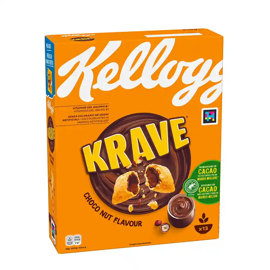 Kellogg's Krave Δημητριακά Με Πραλίνα Φουντουκιού 410γρ.
