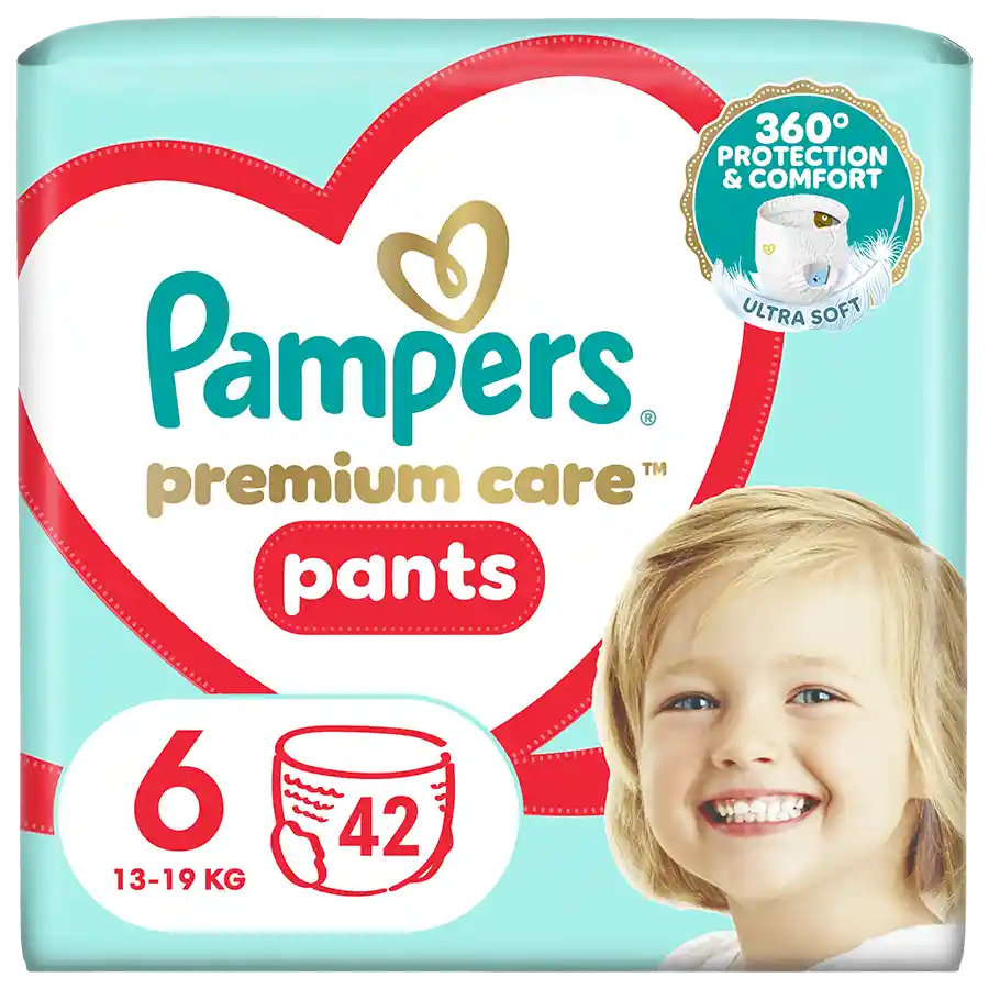 Pampers Premium Care Pants Πάνες  Βρακάκι No6 (15+kg.) Jumbo Pack 42τεμ.