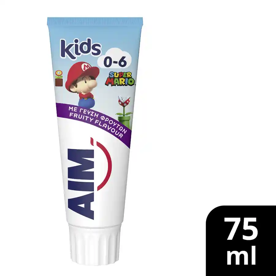 Aim Οδοντόκρεμα  0-6 Ετών 75ml. (Διάφορα Σχέδια)