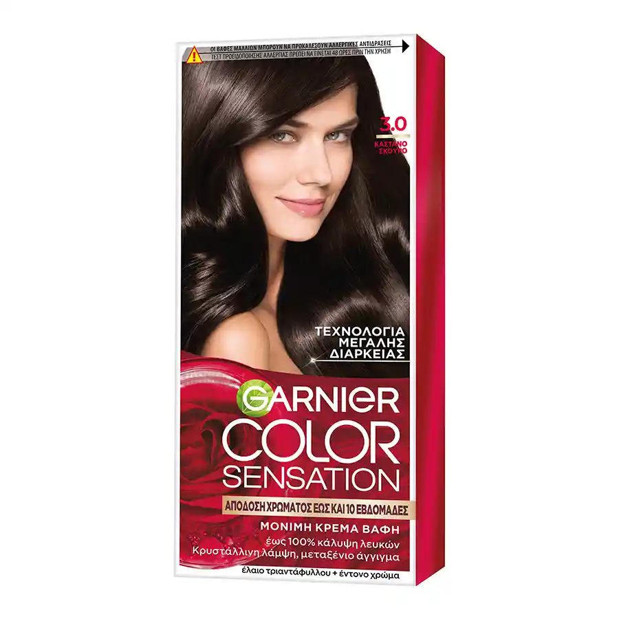 L'oreal Garnier Color Sensation Βαφή Μαλλιών No3.0 Καστανό Σκούρο 40ml.