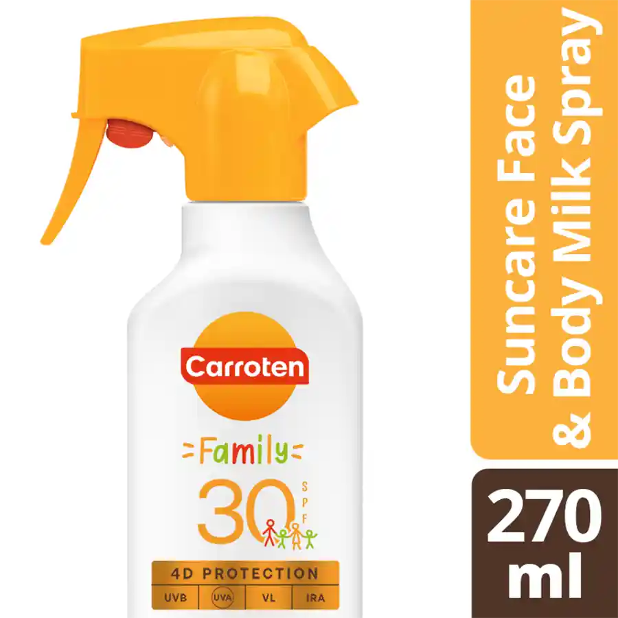 Carroten Family Αντηλιακό Γαλάκτωμα Trigger Spray SPF30 270ml.