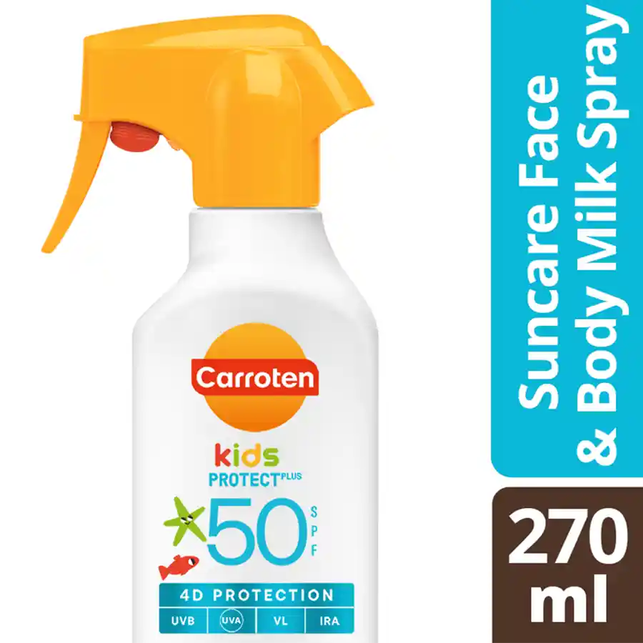 Carroten Kids Αντηλιακό Γαλάκτωμα Trigger Σπρέι  SPF50 270ml.