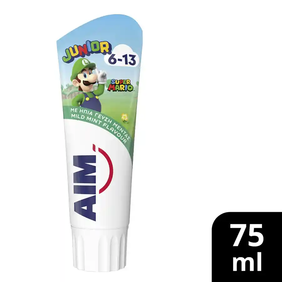Aim Οδοντόκρεμα  6-13Ετών 75ml. (Διάφορα Σχέδια)