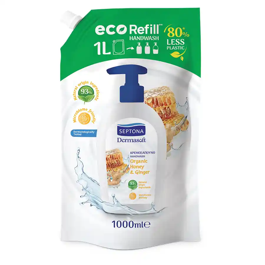 Septona Dermasoft Υγρό Σαπούνι Μέλι & Τζίντζερ 1lt.