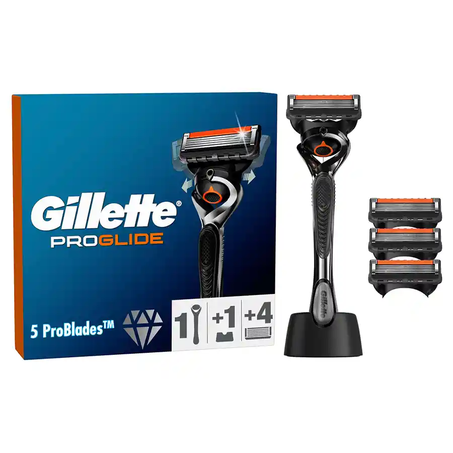 Gillette ProGlide Ξυριστική Μηχανή Manual Λαβή Με 4 Ανταλλακτικά & Βάση Στήριξης