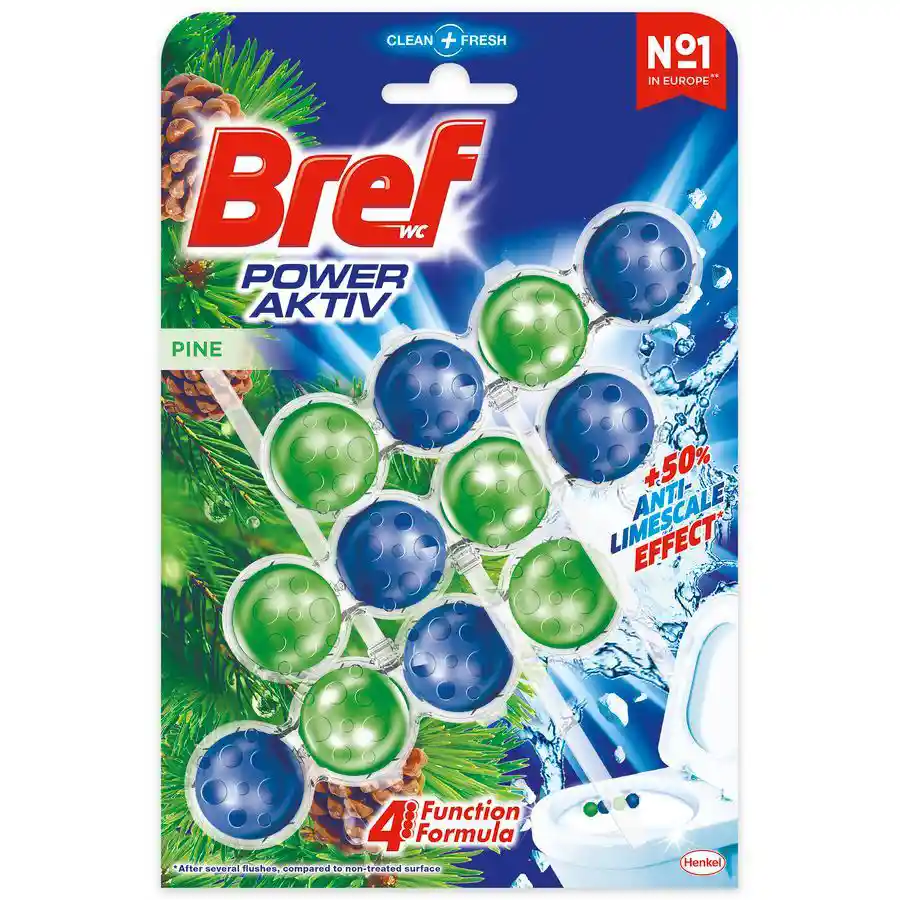 Bref Wc Power Active Μπλοκ Τουαλέτας Pine 150γρ.