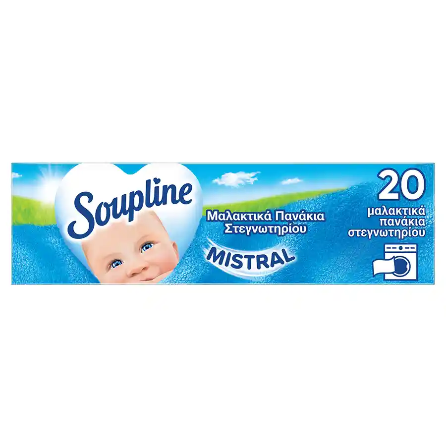 Soupline Μαλακτικά Πανάκια Στεγνωτηρίου Mistral 20τεμ.
