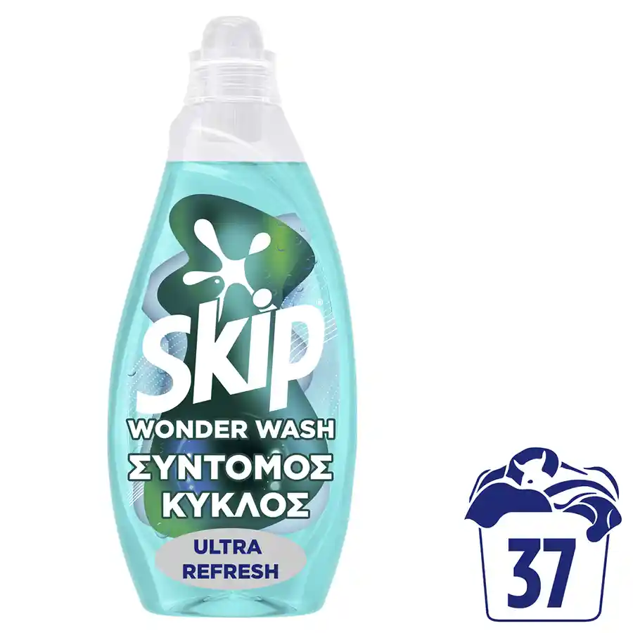 Skip Wonder Wash Υγρό Απορρυπαντικό Πλυντηρίου Ρούχων Ultra Refresh 37mez. 1,48lt.