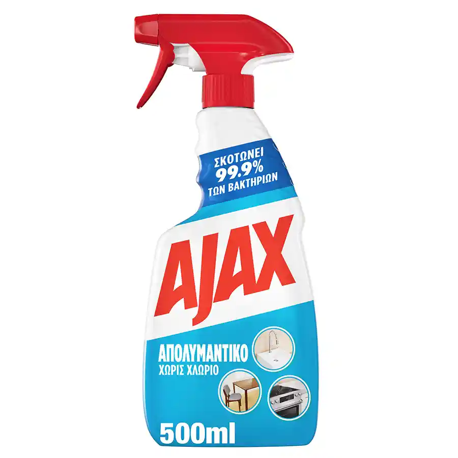Ajax Καθαριστικό Επιφανειών Χωρίς Χλώριο 500ml.