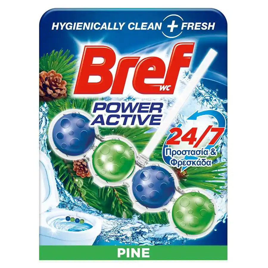 Bref Wc Power Active Μπλοκ Τουαλέτας Pine 50γρ.