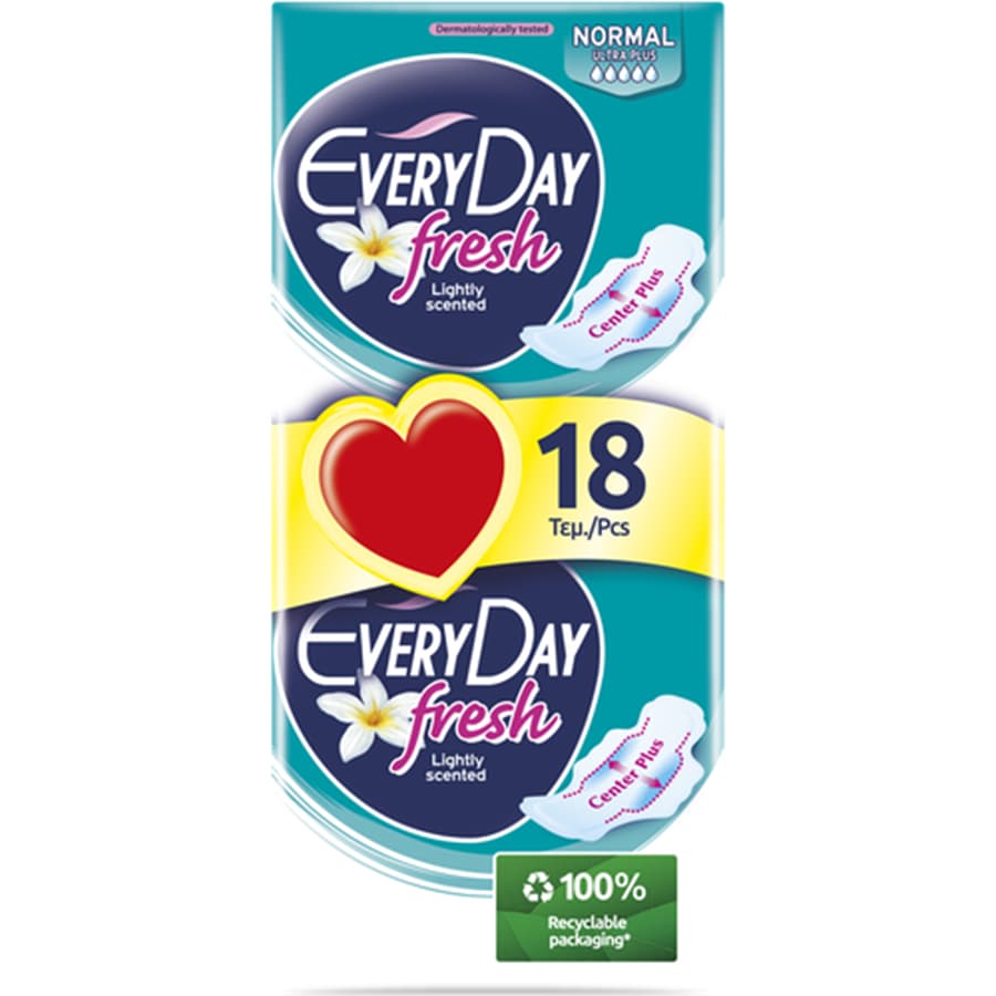 Every Day Fresh Σερβιέτες Ultra Plus Normal Economy 18τεμ.