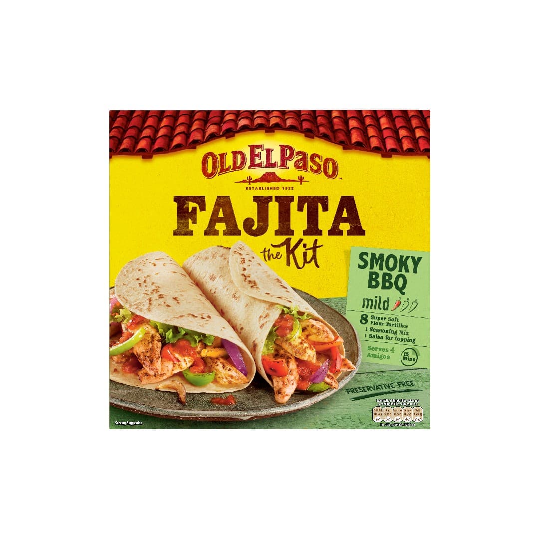 OLD EL PASO FAJITAS KIT SMOKY BBQ VEGAN 500ΓΡ
