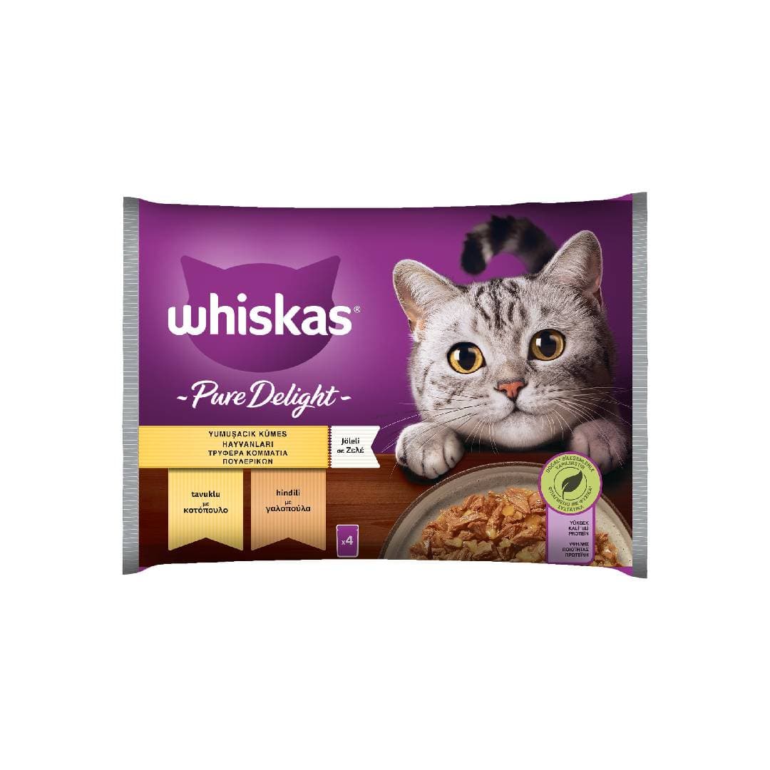 WHISKAS POUCH PURE DELIGHT ΠΟΥΛΕΡΙΚΑ 4*85ΓΡ