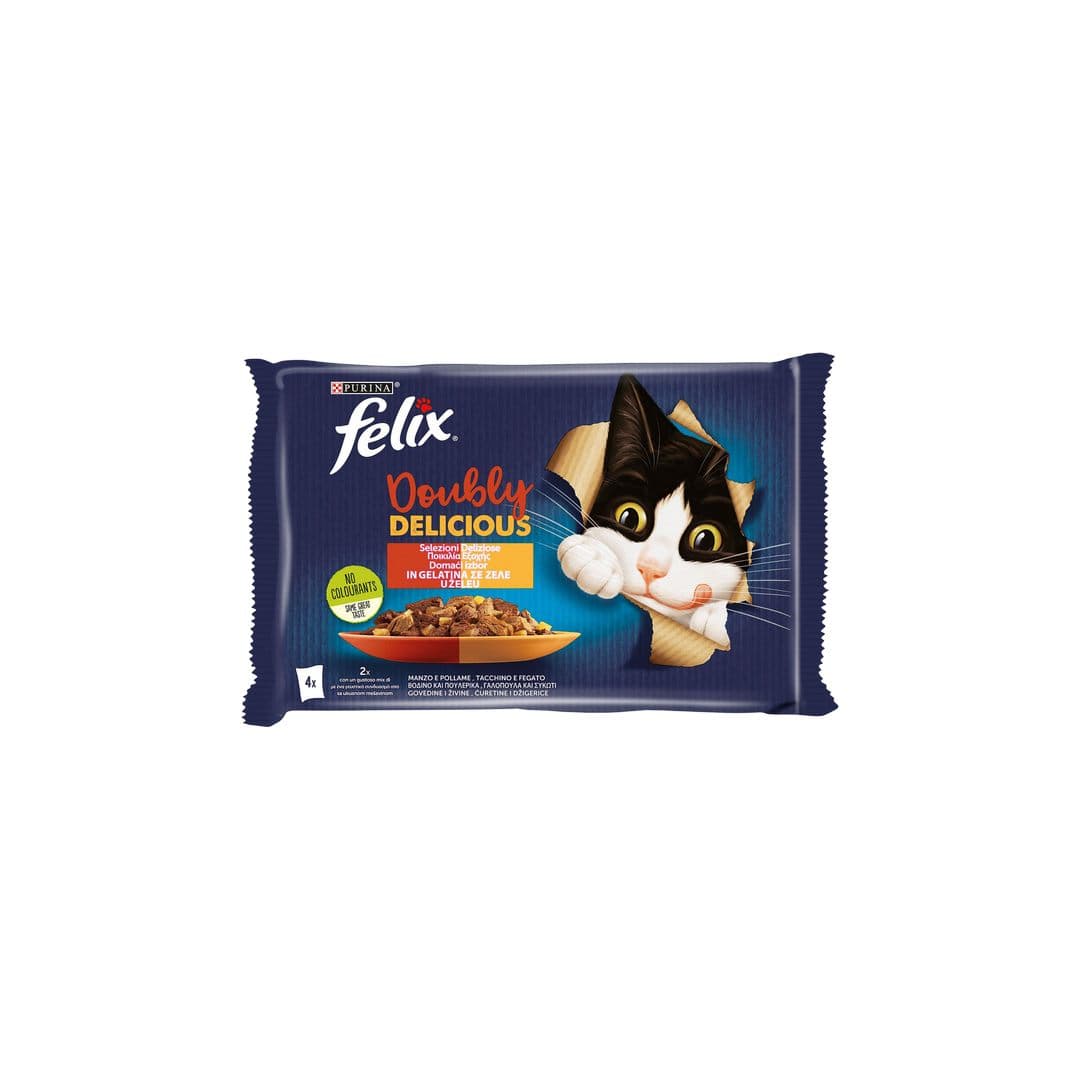 FELIX ΠΟΙΚΙΛΙΑ ΚΡΕΑΤΩΝ ΣΕ ΖΕΛΕ 4*85ΓΡ