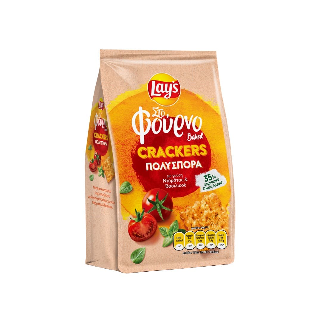 LAYS CRACKERS ΣΤΟ ΦΟΥΡΝΟ ΝΤΟΜΑΤΑ 80ΓΡ