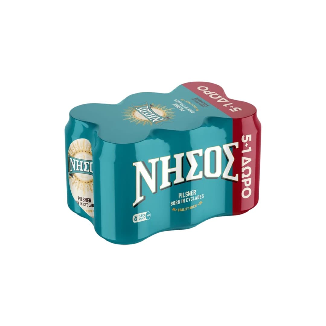 ΝΗΣΟΣ PILSNER ΚΟΥΤΙ     6*330ML (5+1)ΔΩΡΟ