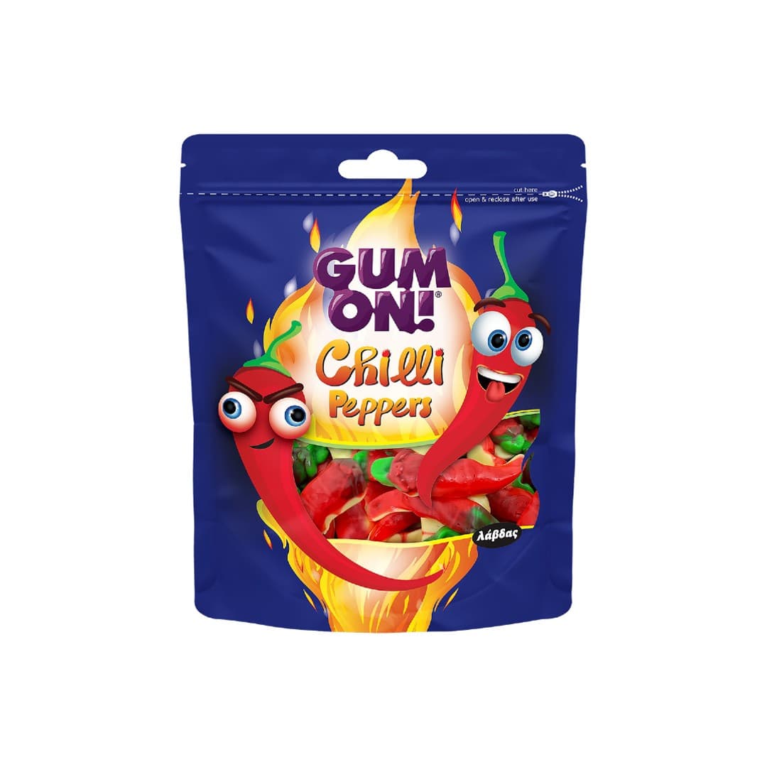 ΛΑΒΔΑΣ GUM ON ΖΕΛΙΝΙΑ CHILLI PEPPΕRS 80ΓΡ