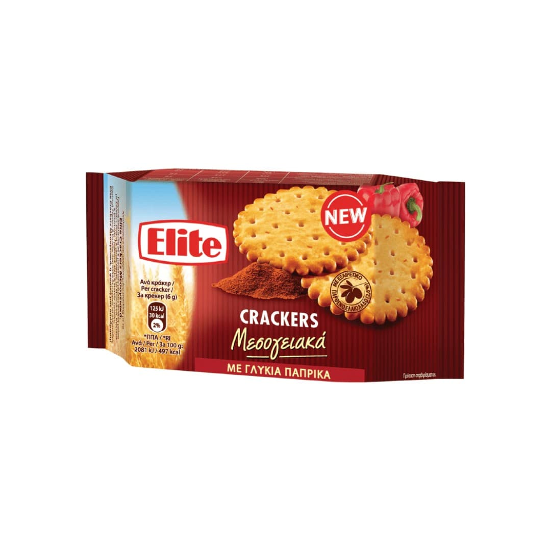ELITE CRACKERS ΜΕΣΟΓ.ΜΕ ΓΛΥΚΙΑ ΠΑΠΡ.105ΓΡ