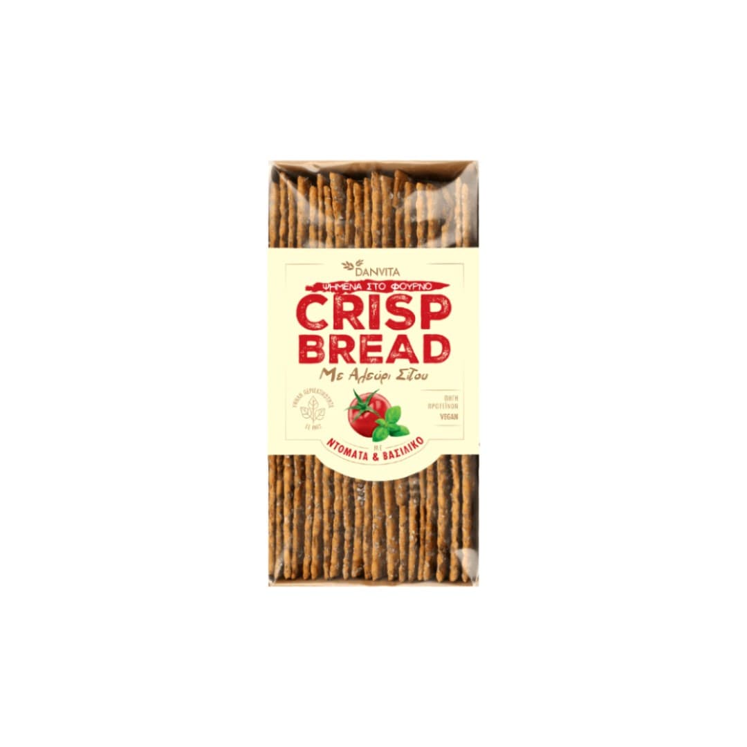 CHRISP BREAD ΜΕ ΝΤΟΜΑΤΑ & ΒΑΣΙΛΙΚΟ 130ΓΡ