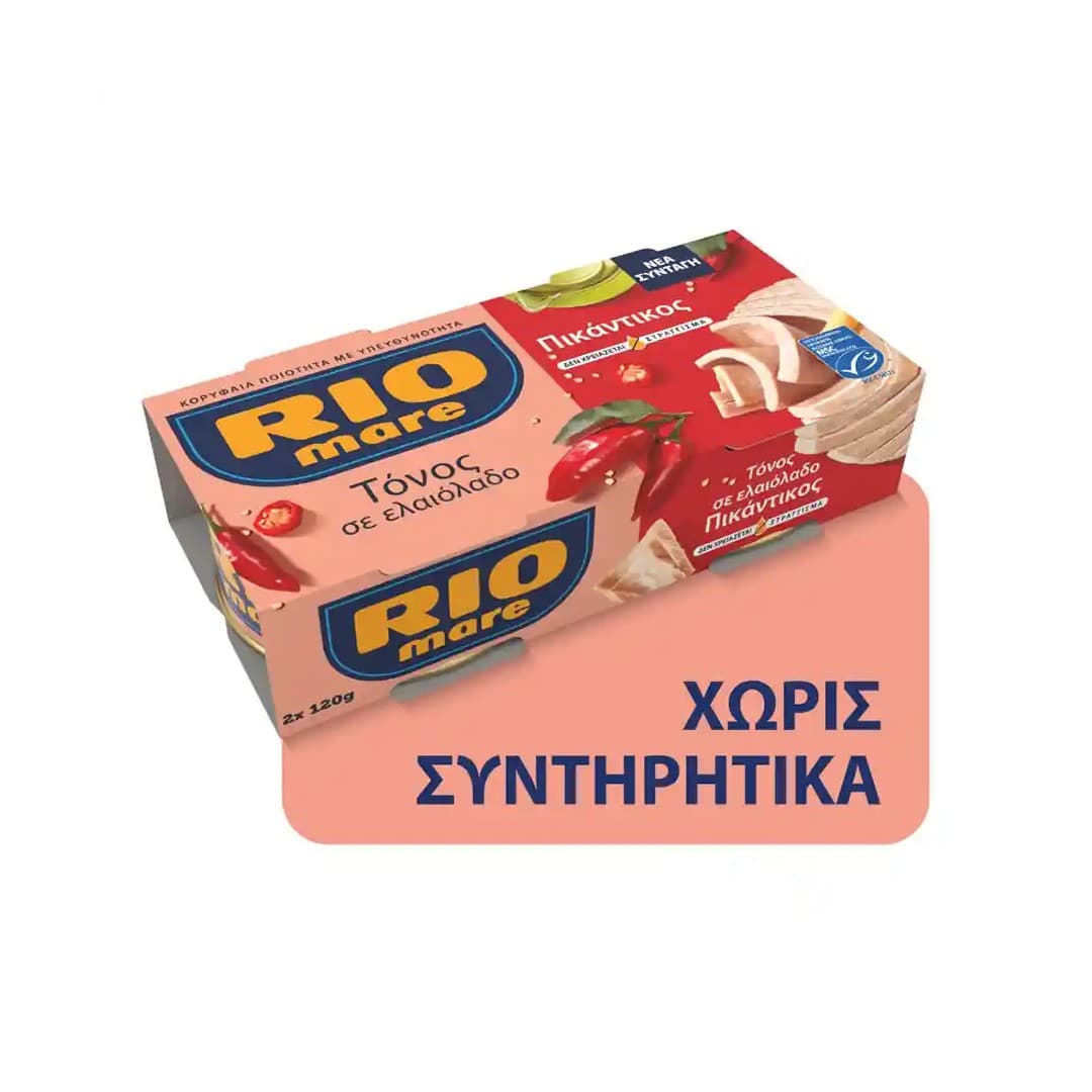 RIO MARE ΤΟΝΟΣ ΣΕ ΕΛ/ΔΟ ΠΙΚΑΝΤΙΚΟΣ 2*130ΓΡ