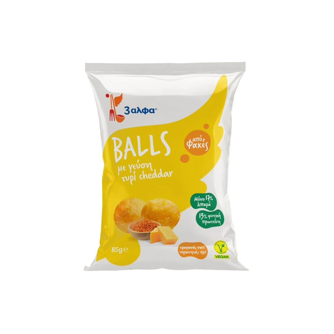 3Α BALLS ΦΑΚΗΣ ΤΥΡΙ CHEDDAR 85ΓΡ