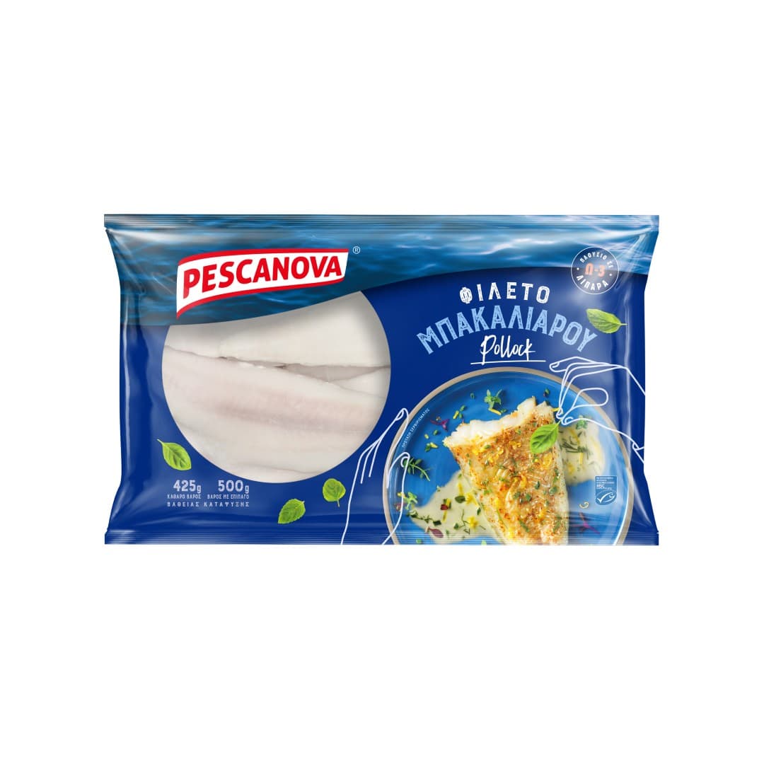 PESCANOVA ΦΙΛΕΤΑ ΚΤΨ ΜΠΑΚΑΛΙΑΡΟΥ POLLOCK MSC 425ΓΡ